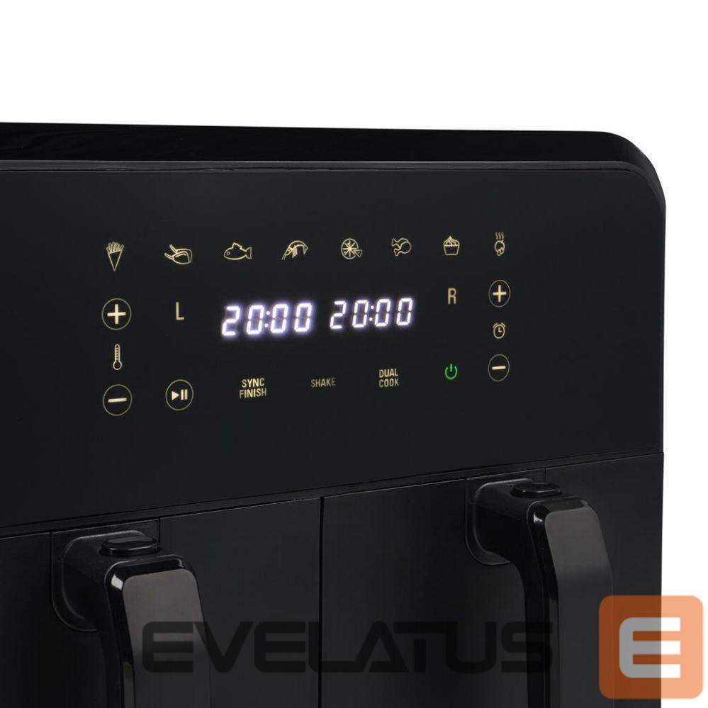 Galda grils Princess Double Basket Airfryer, Black