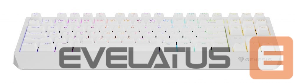 Arvuti klaviatuur Genesis THOR 230 | Mechanical Gaming Keyboard | Wireless | US | White | 2.4 GHz, Bluetooth, USB | Outemu Red