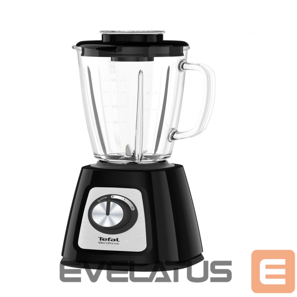 Mikseri un blenderi TEFAL Blender BL438831 BlendForce Tabletop, 800 W, Jar material Glass, Jar capacity 1.25 L, Ice crushing, Black