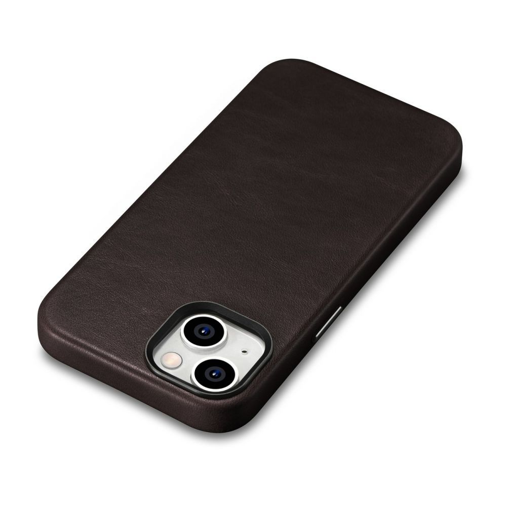 Tagakaaned iCarer iCarer Oil Wax Premium Leather Case magnetic leather case iPhone 14 with MagSafe brown (WMI14220701-BN)