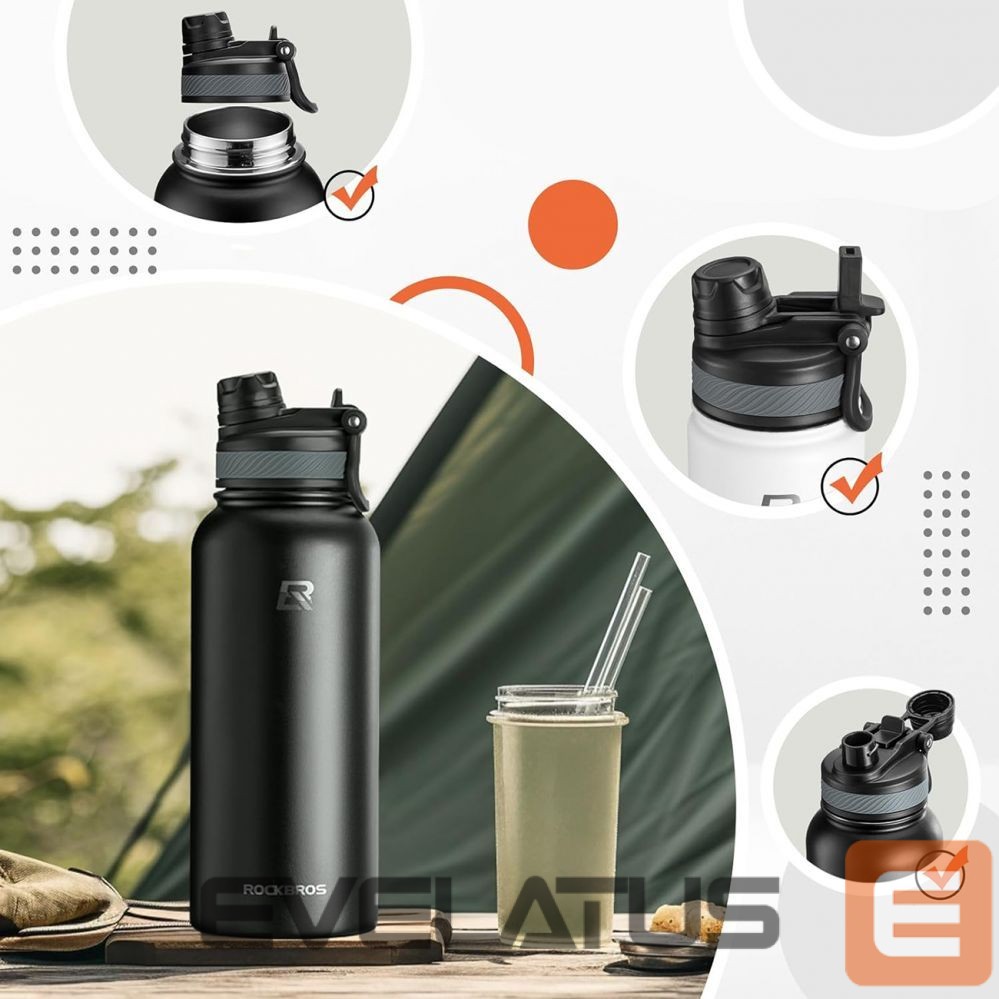 Bicycle accessory Rockbros Rockbros 35210029001 Thermo Bottle for Bike Drinks 550 ml - Black