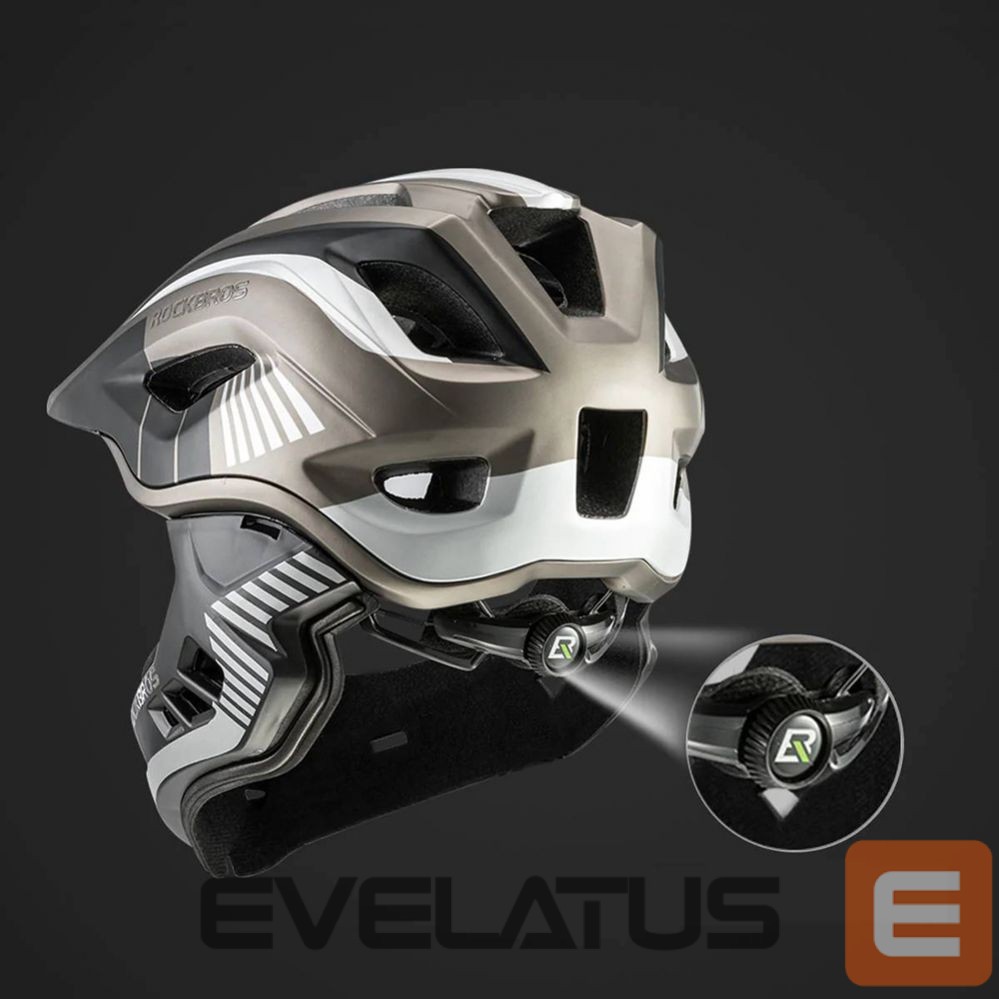 Bicycle accessory Rockbros Rockbros TT-32SBTG-S children's bicycle helmet with removable chinbar, size S - gray