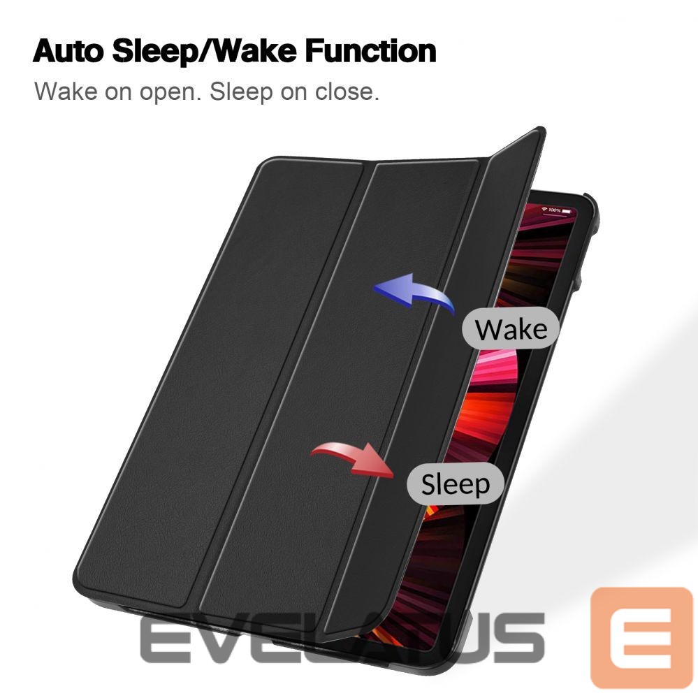 Book case iLike iPad Mini 5 7.9 Tri-Fold Eco-Leather Stand CaseiLike Black