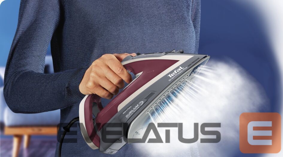 Glūdeklis TEFAL FV6870E0 Steam Iron, 2800 W, Water tank capacity 270 ml, Continuous steam 40 g/min, Red/Grey