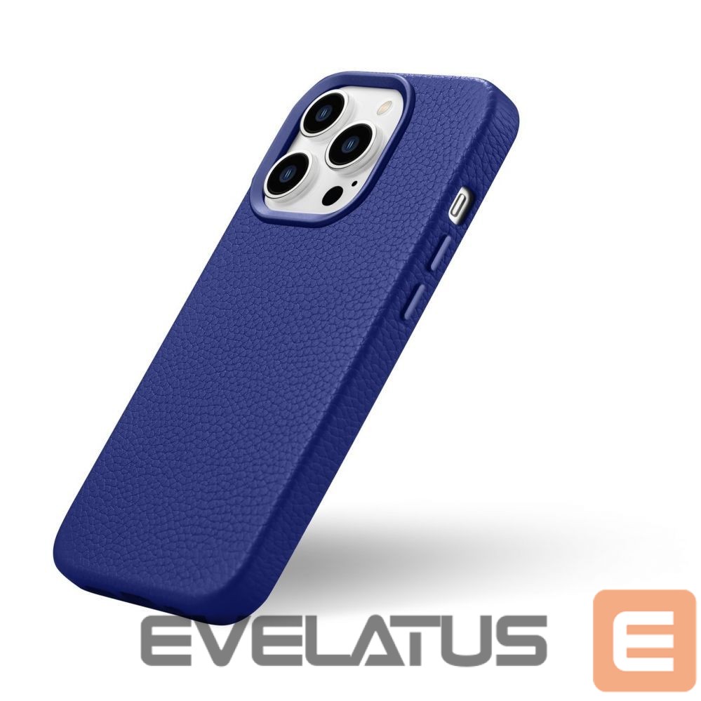 Tagakaaned iCarer iCarer Litchi Premium Leather Case iPhone 14 Pro Magnetic Leather Case with MagSafe Dark Blue (WMI14220710-DB)