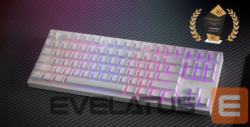 Arvuti klaviatuur Genesis Mechanical Gaming Keyboard THOR 404 TKL RGB Mechanical Gaming Keyboard Wired US Gateron Yellow Pro USB Type-A 1005 g