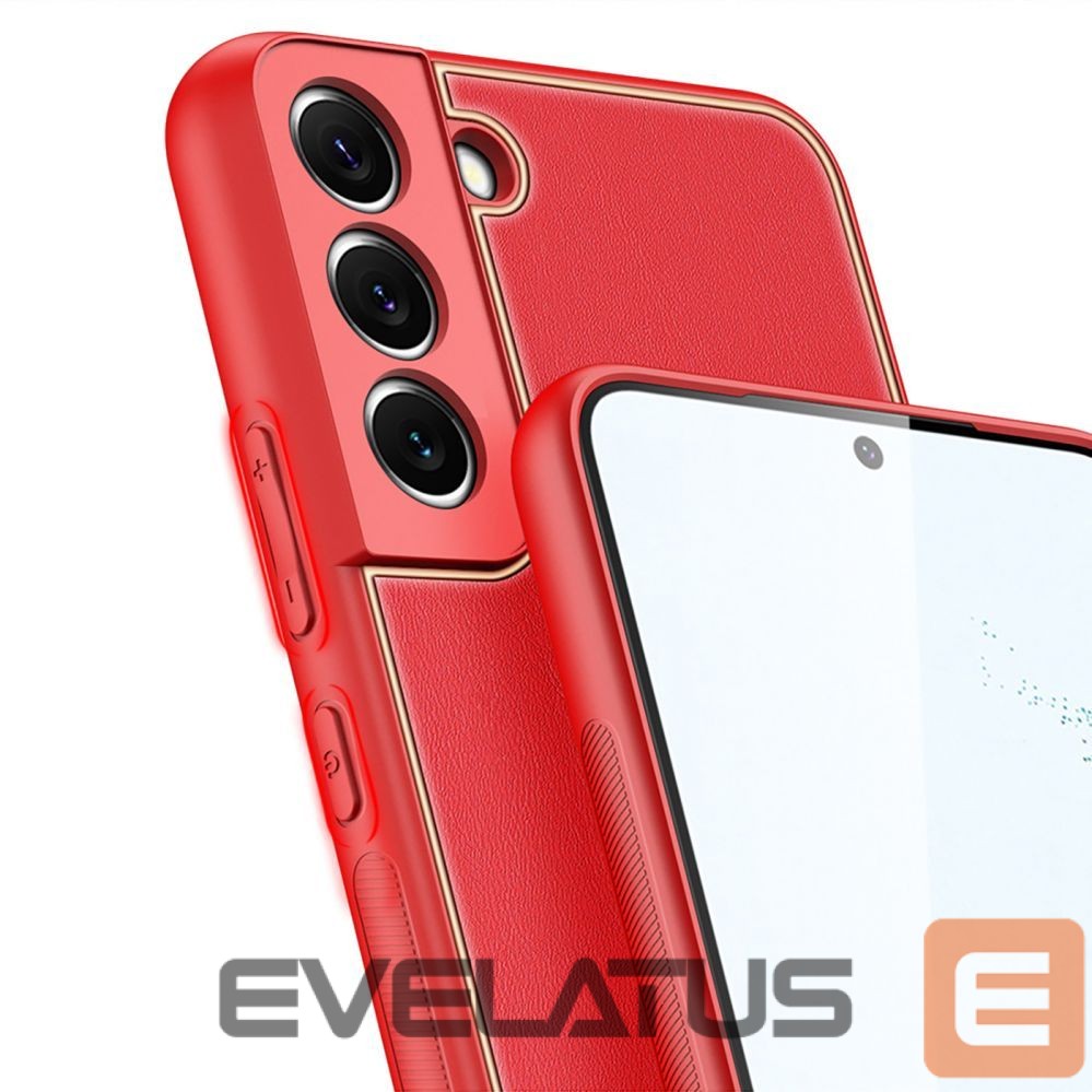 Back panel cover Dux Ducis Dux Ducis Yolo elegant cover made of ecological leather for Samsung Galaxy S22 + (S22 Plus) red
