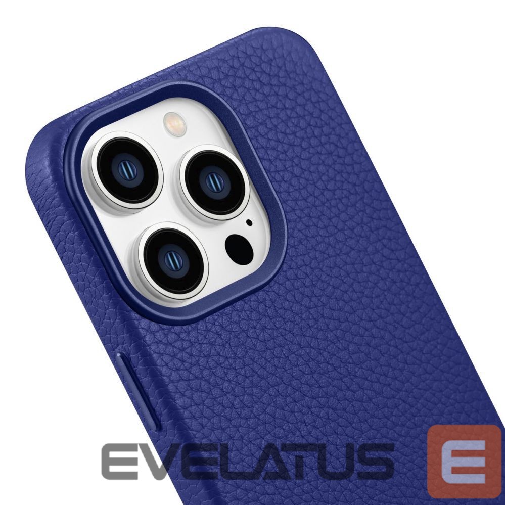 Tagakaaned iCarer iCarer Litchi Premium Leather Case iPhone 14 Pro Magnetic Leather Case with MagSafe Dark Blue (WMI14220710-DB)