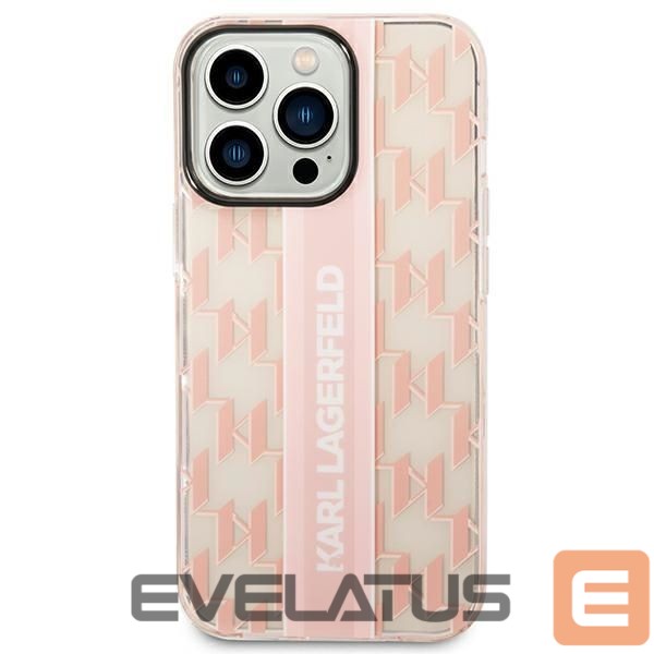 Back panel cover Karl Lagerfeld Karl Lagerfeld KLHCP14LHKLSPCP iPhone 14 Pro 6.1 "hardcase pink / pink Mono Vertical Stripe