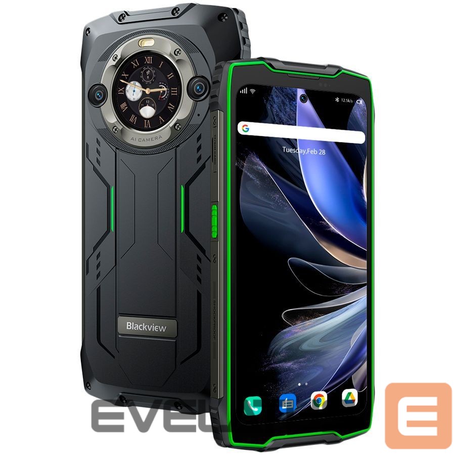 Smartphone Blackview Blackview Rugged BV9300Pro LTE 6.7" FHD+IPS 1080x2388 120Hz Corning 5 12GB+256GB MT6789V G99 Dual-display CAM Front 32MP Rear 64MP+8MP IP68/IP69K Waterproof NFC Fingerprint 15080mAh NO Charger Android 13 up to 15 Green Green