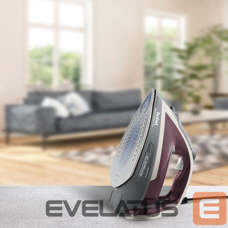 Glūdeklis TEFAL FV6870E0 Steam Iron, 2800 W, Water tank capacity 270 ml, Continuous steam 40 g/min, Red/Grey