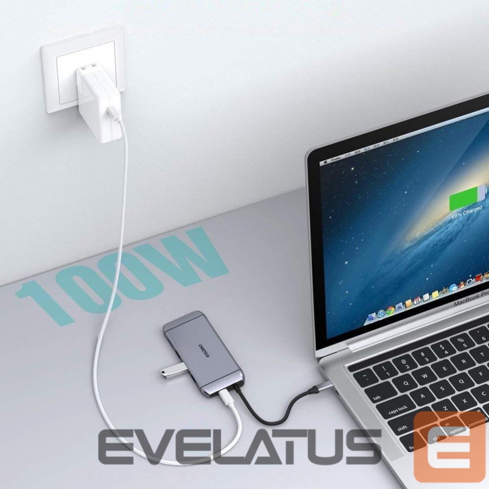 Muu arvutitarvik Choetech Choetech 9in1 multifunctional USB Type C HUB - 3x USB 3.2 Gen 1 / SD and TF memory card reader / HDMI 4K 30Hz / VGA Full HD 60Hz / USB Type C / RJ45 gray (HUB-M15 gray)