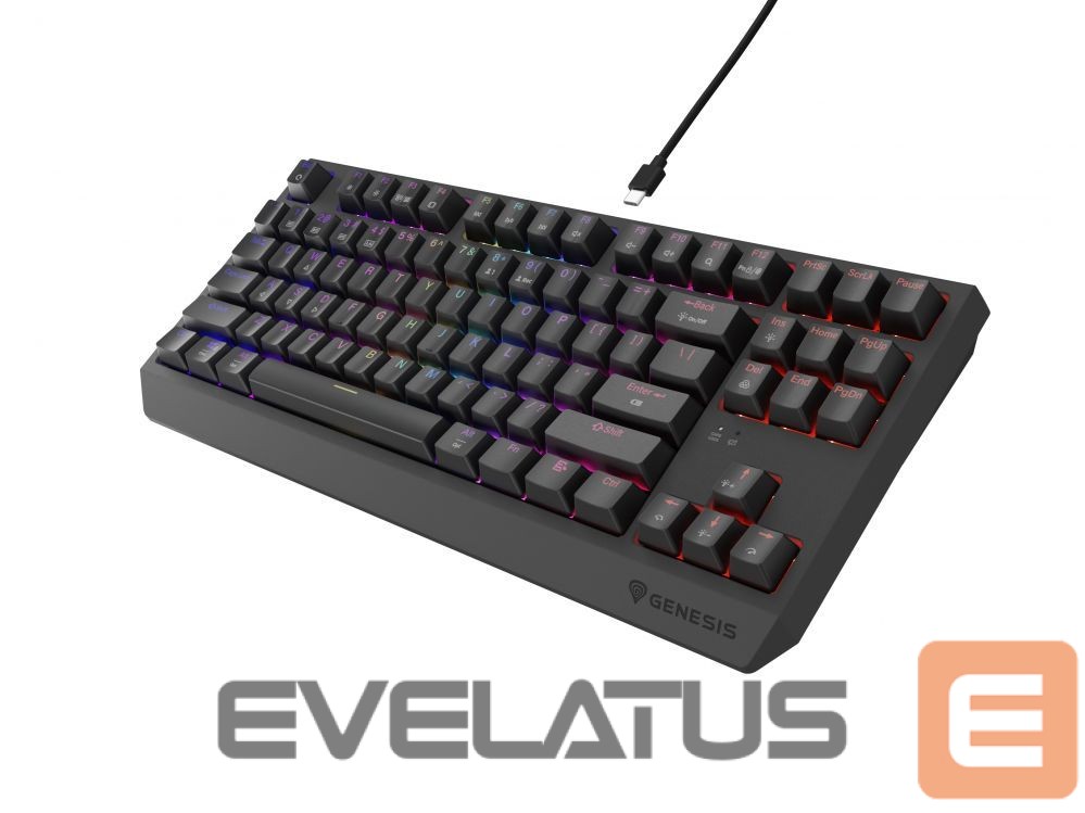 Arvuti klaviatuur Genesis THOR 230 | Mechanical Gaming Keyboard | Wireless | US | Black | 2.4 GHz, Bluetooth, USB | Outemu Red