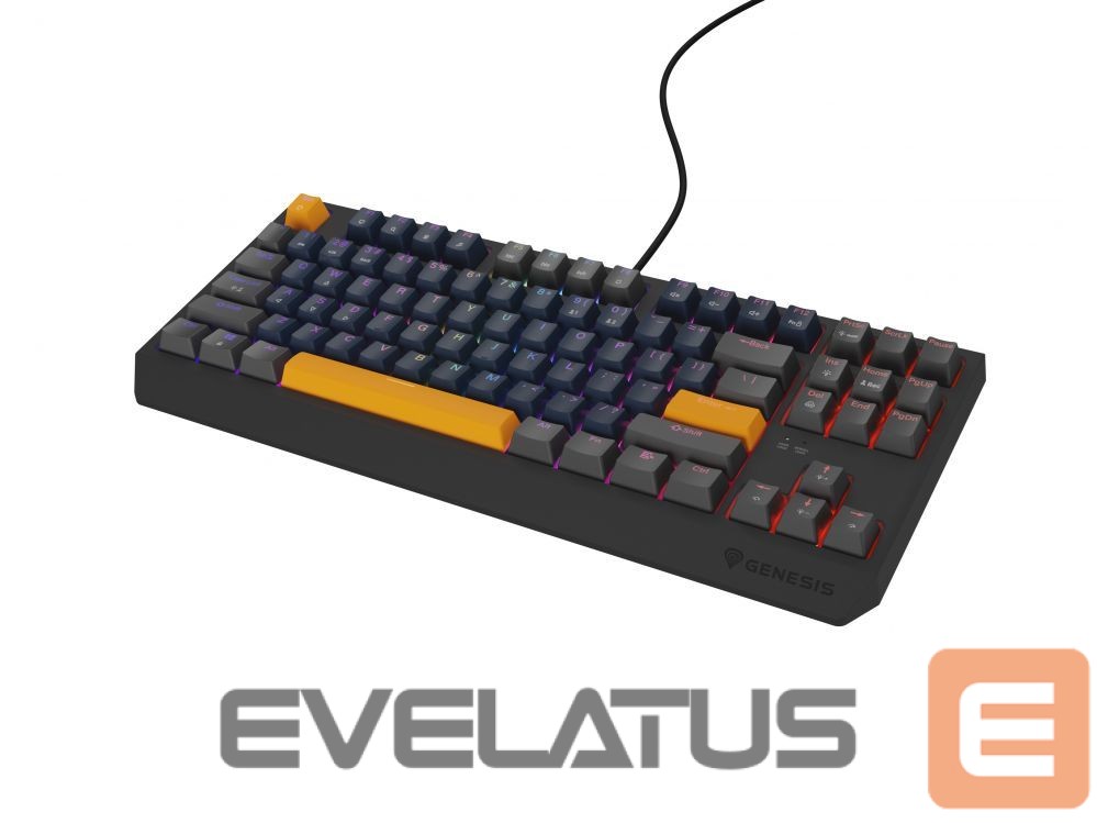 Arvuti klaviatuur Genesis THOR 230 | Mechanical Gaming Keyboard | Wired | US | Naval Blue Positive | USB Type-A | Outemu Panda