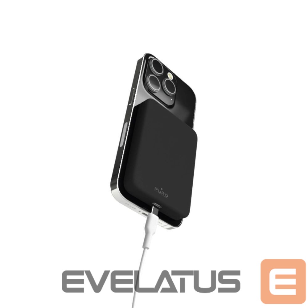 Ārējais akumulators Puro Elektrik Puro Mini Power Mag 4200mAh Power Bank with MagSafe USB-C - Black