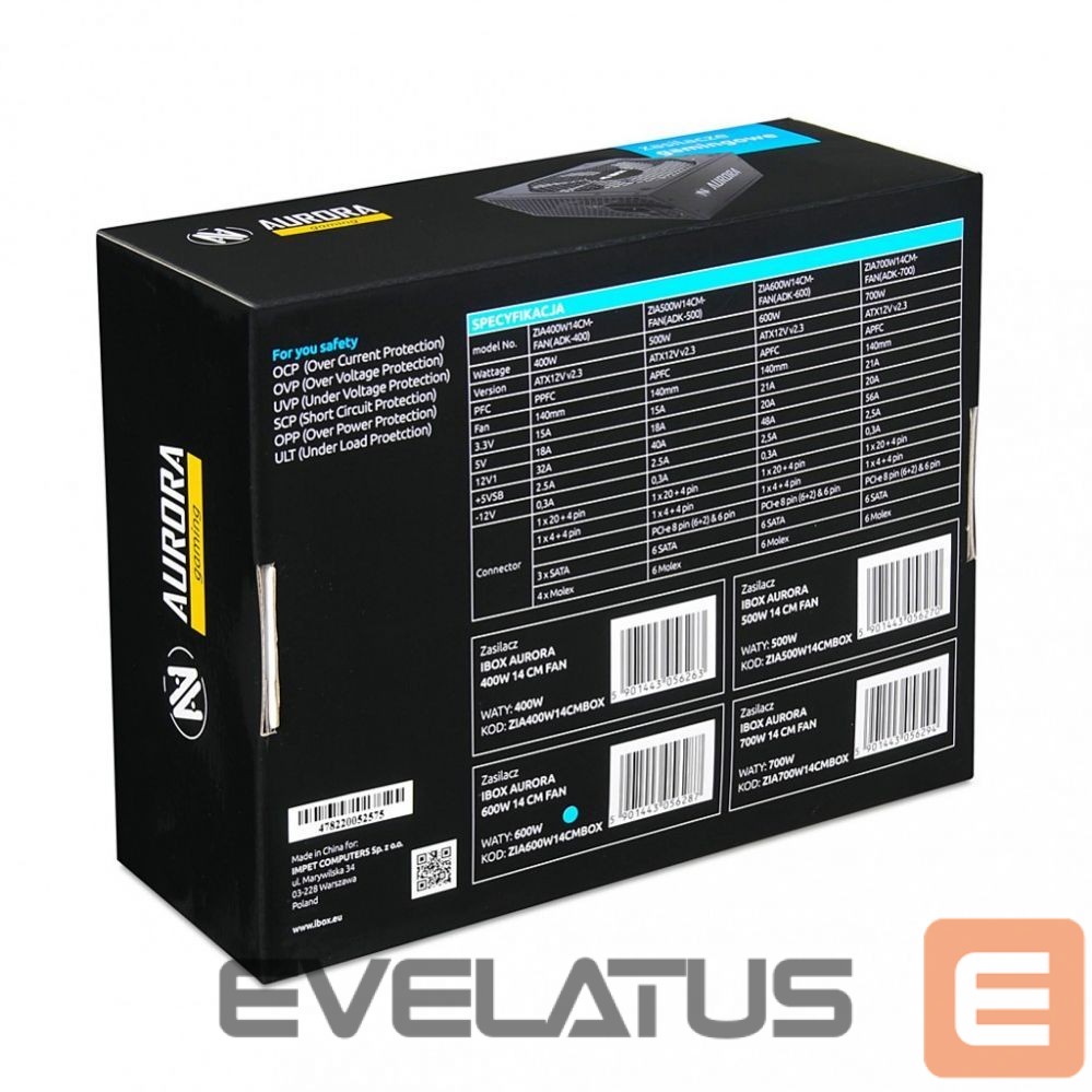 Arvuti komponendid Ibox 500W 14cm GAMING