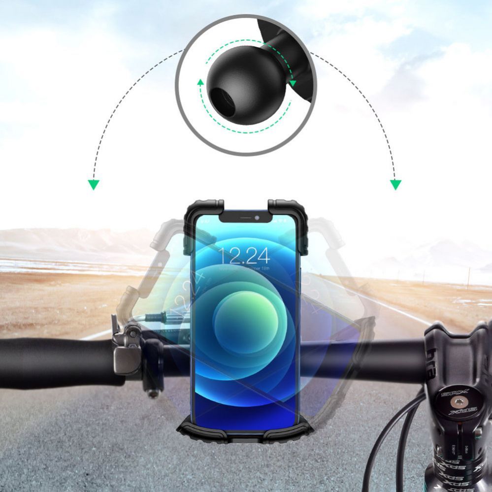 Automaatne hoidja Ugreen Universal Bike Phone Holder for Bike Motorcycle Handlebar (LP494 Black) Black