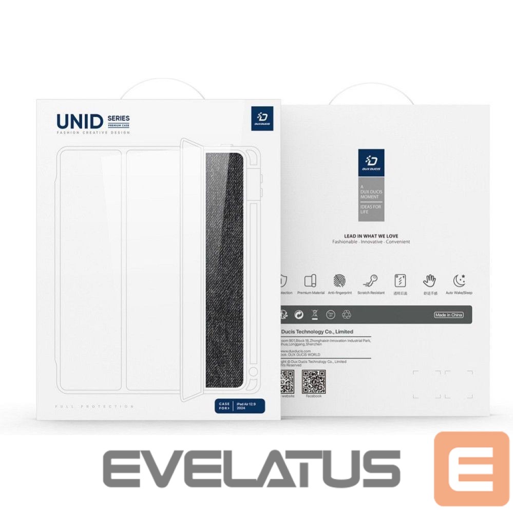 Kaaned Dux Ducis DUX DUCIS case UNID foldable with pencil storage for iPad Air 13 (2024) / Pad Pro 12.9 (2018/2020/2021/2022) black