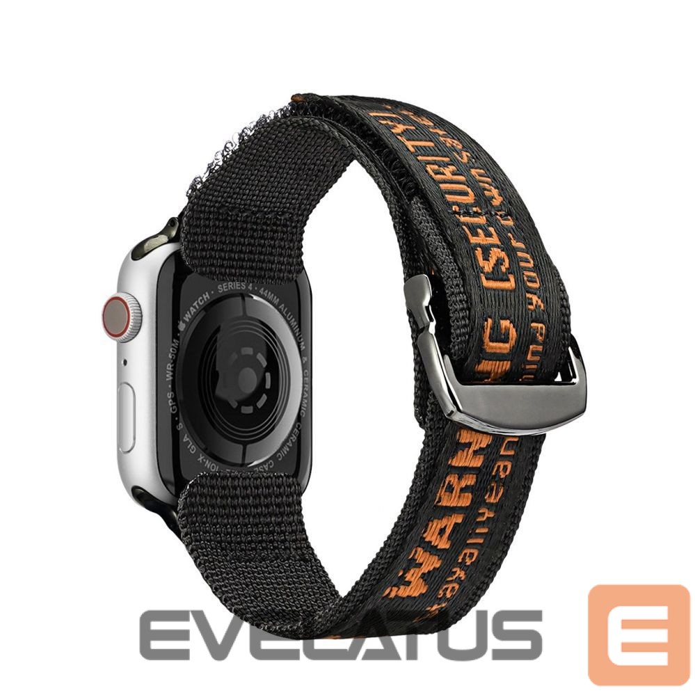 Rihm Dux Ducis Dux Ducis Strap (Outdoor Version) Apple Watch Ultra Strap, SE, 9, 8, 7, 6, 5, 4, 3, 2, 1 (49, 45, 44, 42 mm) Nylon Band Bracelet Black and Orange