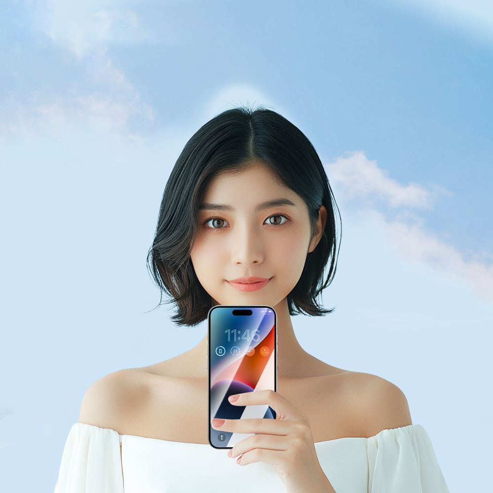 Aizsargstikls Joyroom Joyroom JR-MKN0313 Corning Eyecare Tempered Glass for iPhone 15 Plus/16 Plus