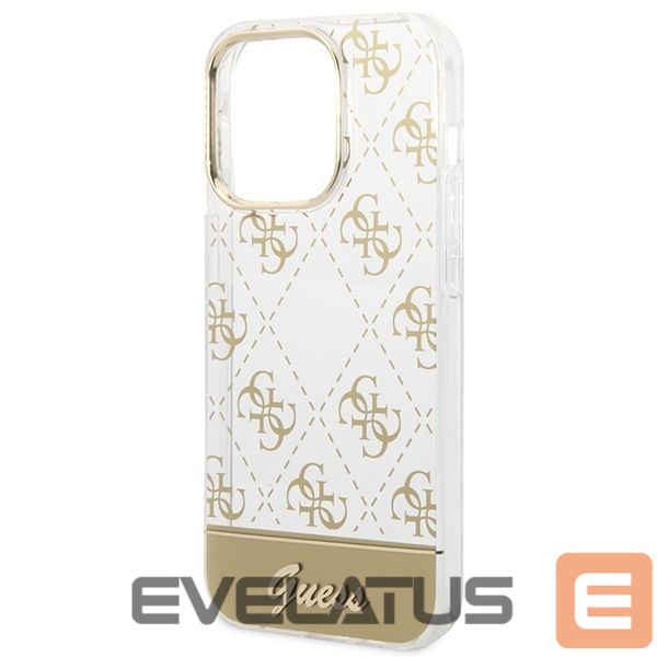 Aizmugurējais vāciņš Guess Guess GUHCP14XHG4MHG iPhone 14 Pro Max 6.7 "gold / gold hardcase 4G Pattern Script