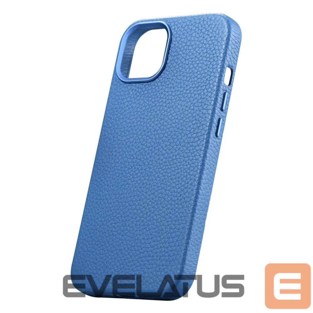 Tagakaaned iCarer iCarer Litchi Premium Leather Case iPhone 14 Plus Magnetic Leather Case with MagSafe Light Blue (WMI14220711-LB)