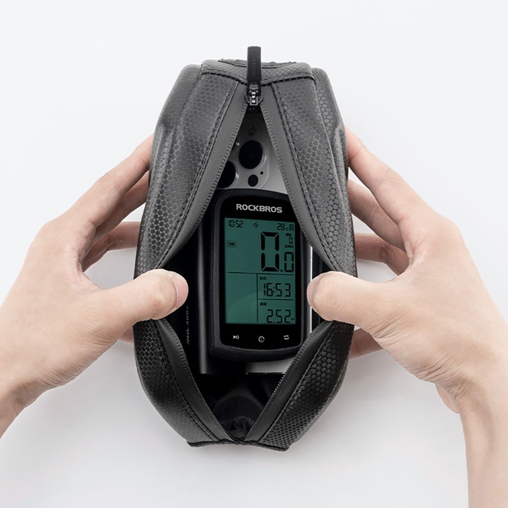 Jalgratta tarvik Rockbros Rockbros Bike Bag, Rigid, Frame, Top Tube, 1.4l - Black