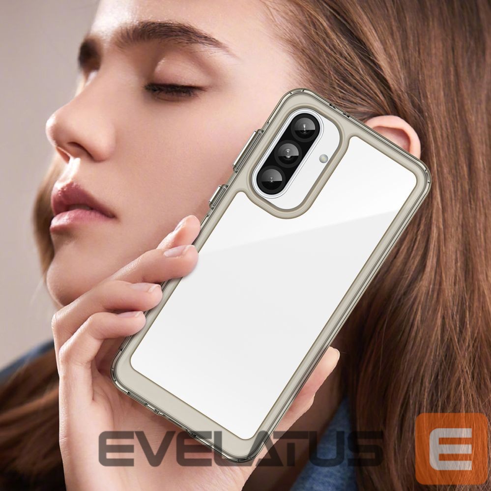 Back panel cover Hurtel Outer Space Case for Samsung Galaxy A56 Cover with Flexible Frame - Semi-Transparent, Black