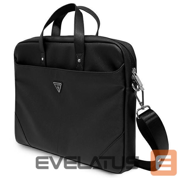 Laptop Bag Guess Guess Saffiano Triangle Logo bag for a 16'' laptop - black