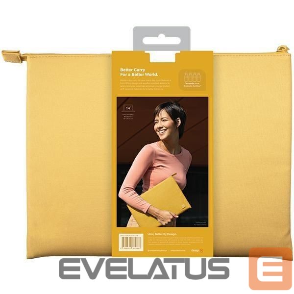 Hoidjad ja alused UNIQ Uniq Lyon Waterproof RPET case for a 14" laptop - yellow