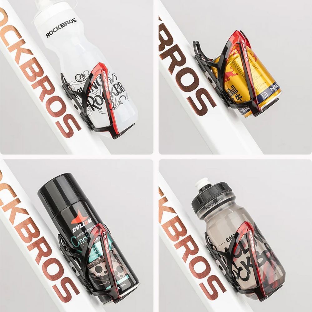 Bicycle accessory Rockbros Rockbros FK338 bicycle holder for water bottle - black and red