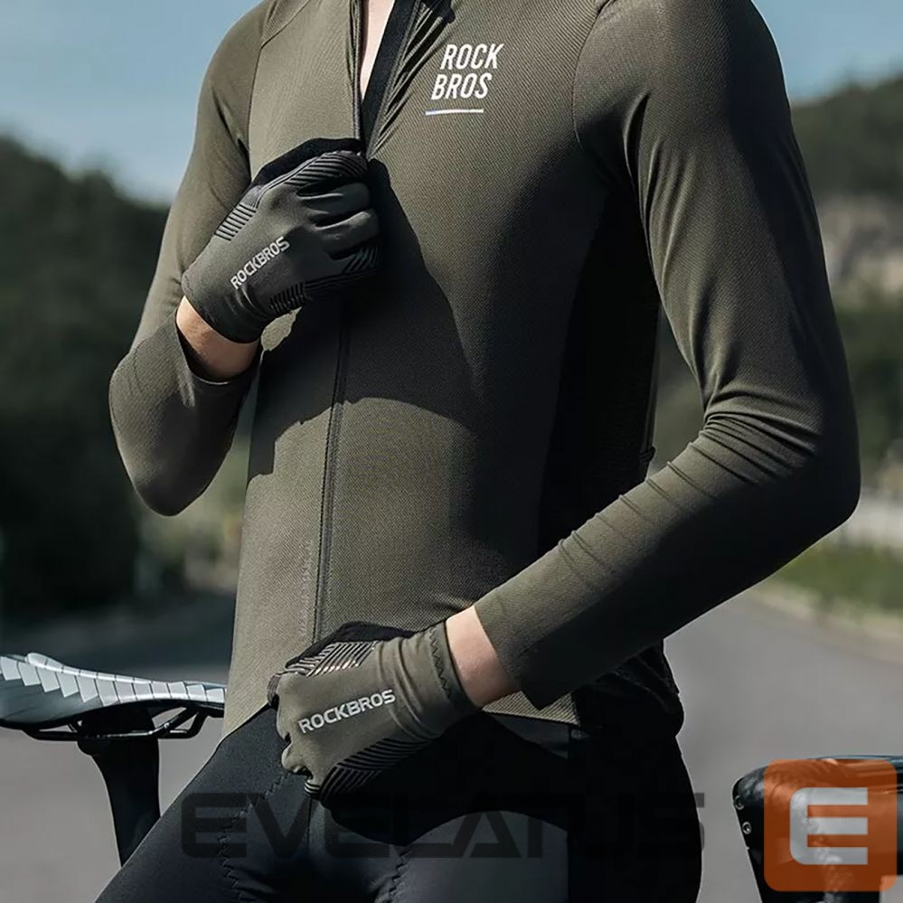 Bicycle accessory Rockbros Rockbros 16110006003 shock-absorbing cycling gloves size L - green and black