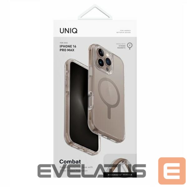 Other Phone Accessory UNIQ Uniq Combat iPhone 16 Pro Max 6.9" Magclick Charging case gold/taupe gold