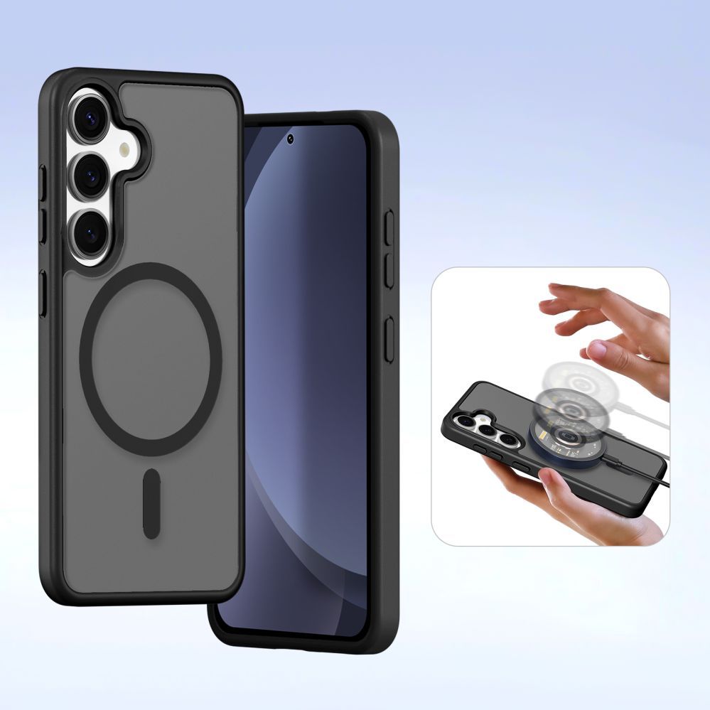 Tagakaaned Dux Ducis Dux Ducis Lawa Leather Case for Samsung Galaxy S25 with Detachable Magnetic Wallet - Black