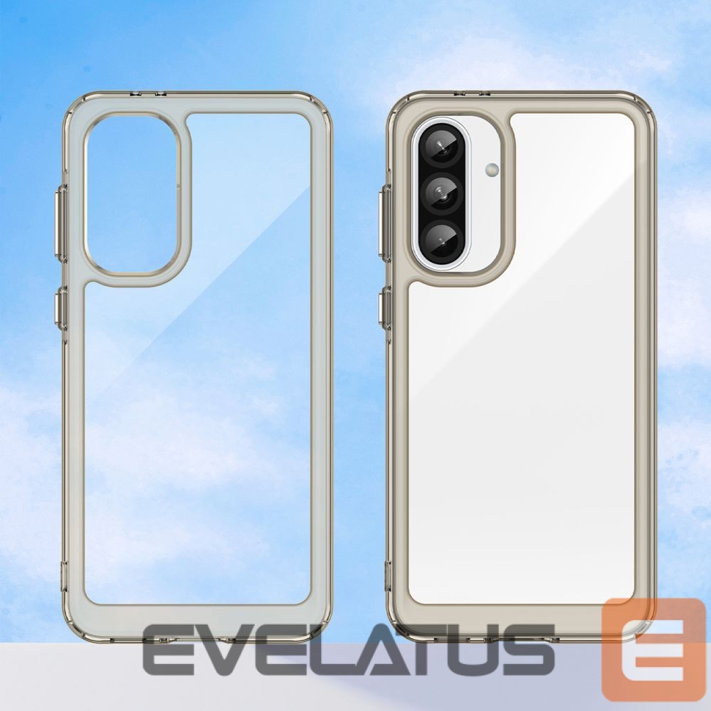 Back panel cover Hurtel Outer Space Case for Samsung Galaxy A56 Cover with Flexible Frame - Semi-Transparent, Black