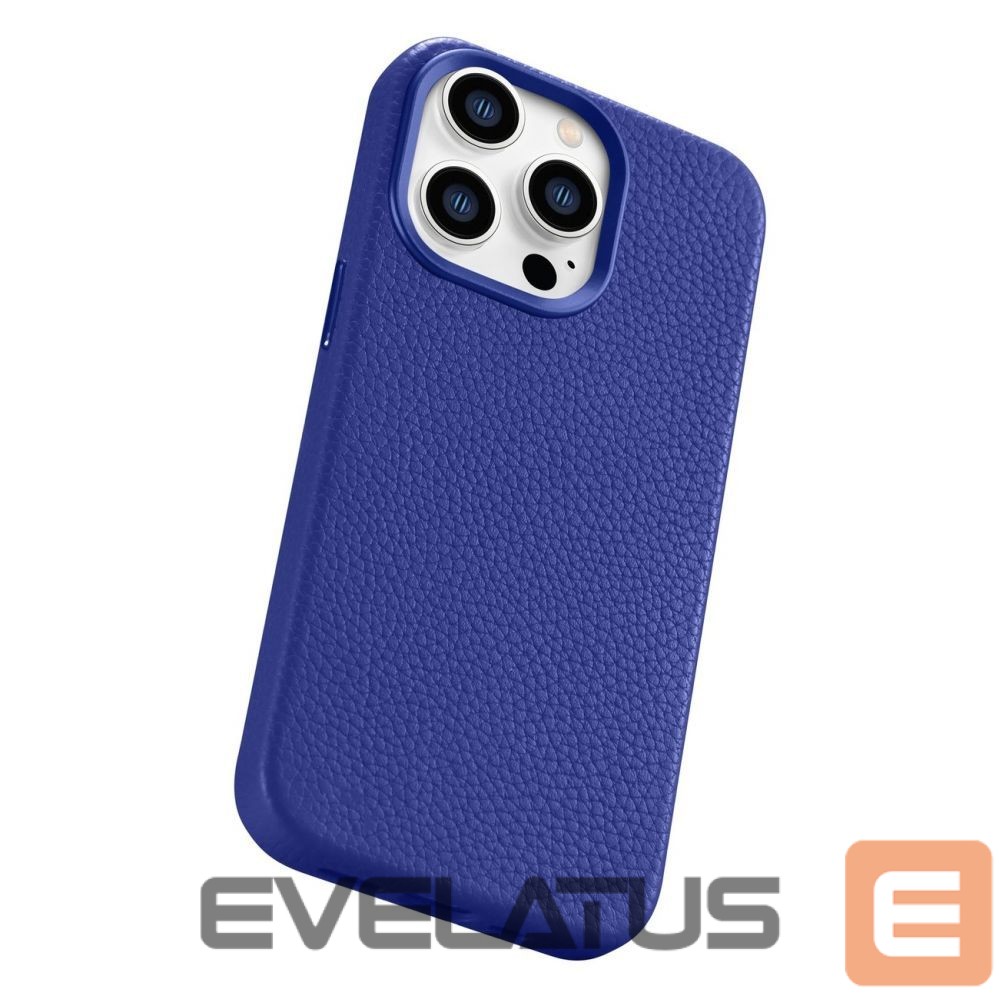 Tagakaaned iCarer iCarer Litchi Premium Leather Case iPhone 14 Pro Magnetic Leather Case with MagSafe Dark Blue (WMI14220710-DB)