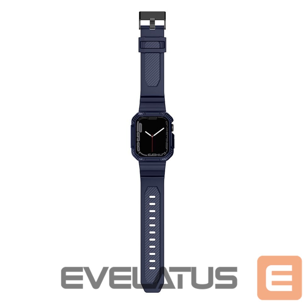 Rihm Kingxbar Kingxbar CYF106 2in1 armored case for Apple Watch SE, 9, 8, 7, 6, 5, 4, 3, 2, 1 (41, 40, 38 mm) with strap blue