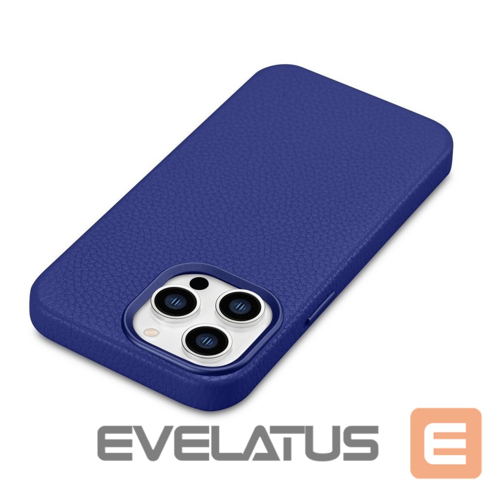 Tagakaaned iCarer iCarer Litchi Premium Leather Case iPhone 14 Pro Magnetic Leather Case with MagSafe Dark Blue (WMI14220710-DB)