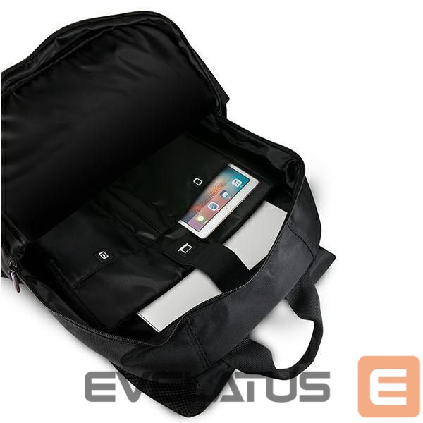 Laptop Bag BMW BMW Carbon Red Stripe backpack for a 16" laptop - black
