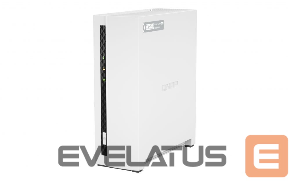 Mälupulk QNAP 1-Bay ARM TS-133 Up to 1 SATA 6Gb/s, 3Gb/s, Cortex-A55, Processor frequency 1.8 GHz, 2 GB, N/A, 1 x USB 2.0, 1 x USB 3.2 Type-A; 1 x Gigabit Ethernet