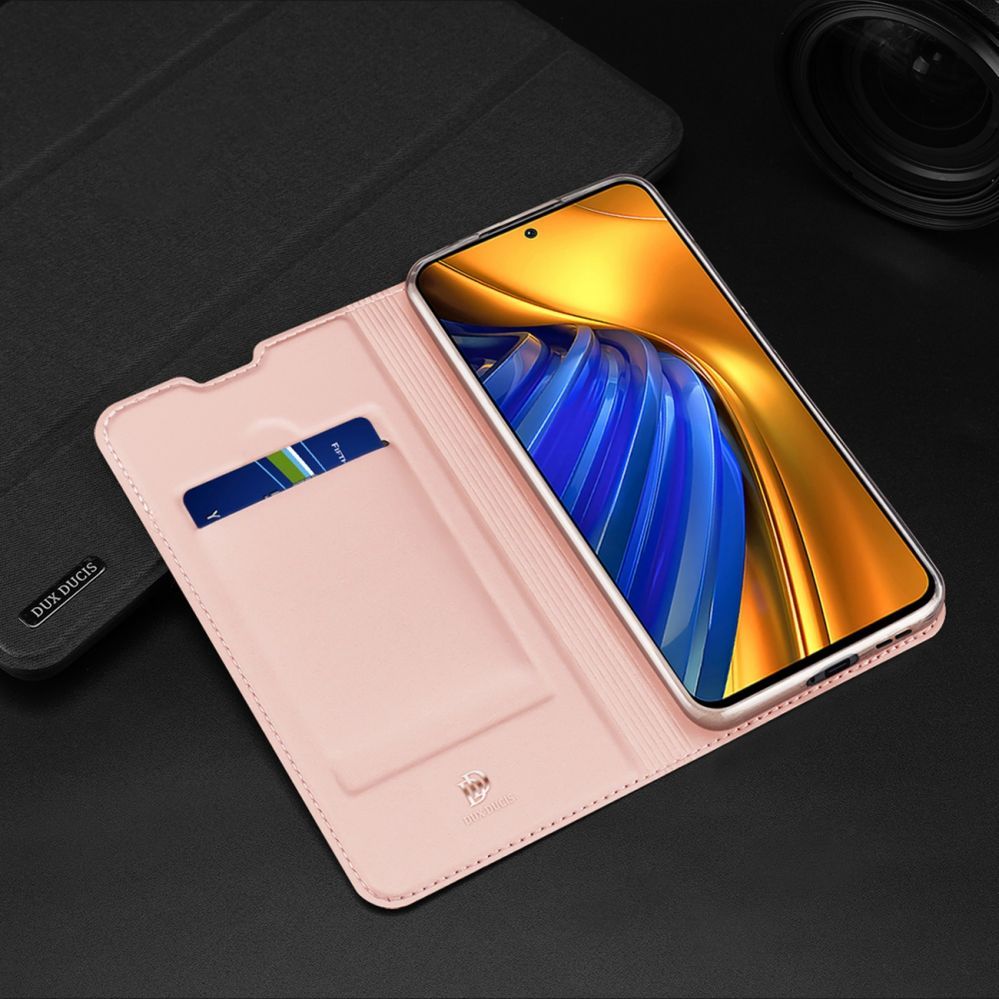 Tagakaaned Dux Ducis Dux Ducis Skin Pro Holster Cover Flip Cover for Xiaomi Poco F4 5G pink
