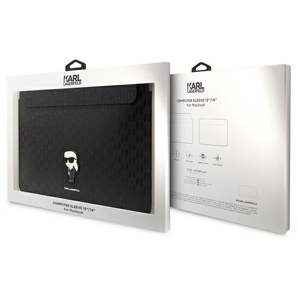 Hoidjad ja alused Karl Lagerfeld Karl Lagerfeld Saffiano Monogram Ikonik case for a 14" laptop - black