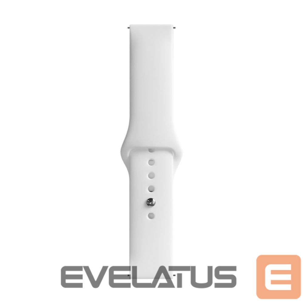 Siksniņa Evelatus Evelatus Watch 22mm Silicone Loop Watch Straps (S/M 110mm) White