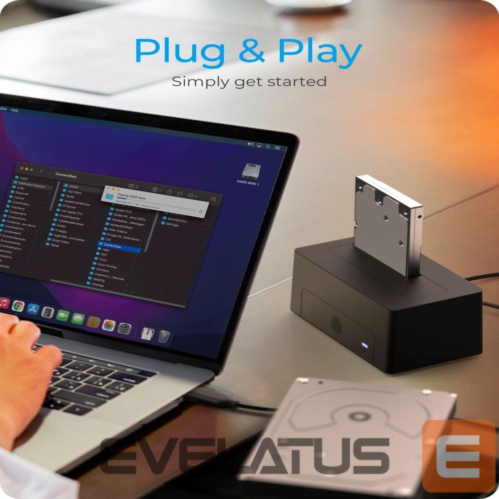 Cita datorprece Raidsonic Icy Box IB-1121-U3 DockingStation for 1x 2.5"/3.5" SATA I/II/III, USB 3.2 Gen 1, Power Supply, Black