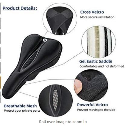 Bicycle accessory Rockbros Rockbros LF047-B silicone gel bicycle seat cover size L - black