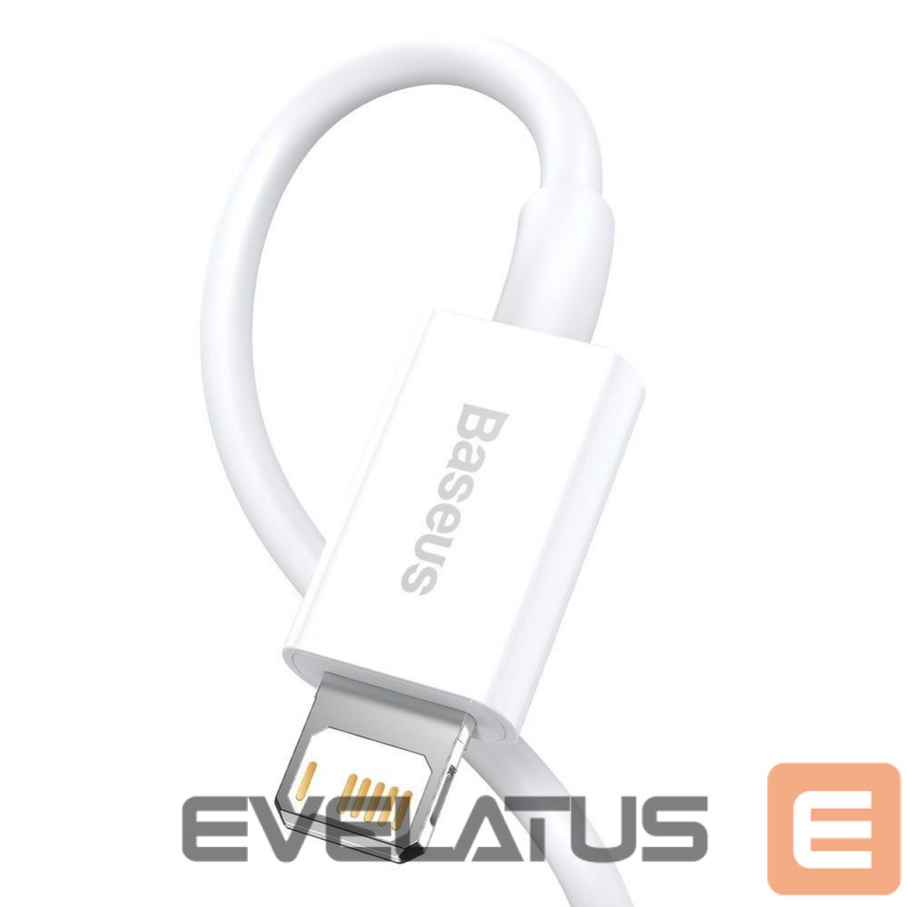 Kabelis Baseus Baseus Superior USB - Lightning cable 2.4A 0.25 m White (CALYS-02)