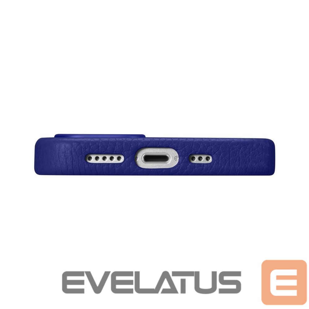 Tagakaaned iCarer iCarer Litchi Premium Leather Case iPhone 14 Plus Magnetic Leather Case with MagSafe Dark Blue (WMI14220711-DB)