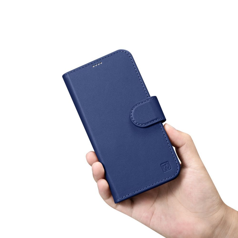 Tagakaaned iCarer iCarer Wallet Case 2in1 Cover iPhone 14 Pro Max Leather Flip Case Anti-RFID Blue (WMI14220728-BU)