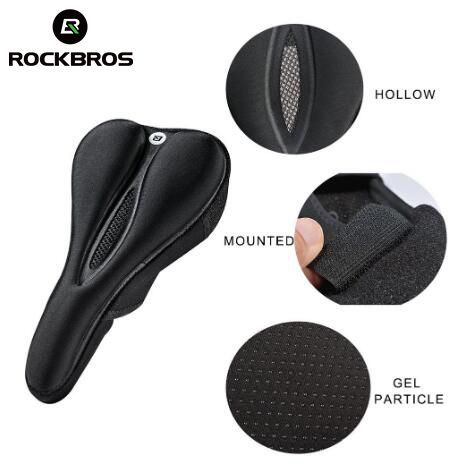 Bicycle accessory Rockbros Rockbros LF047-B silicone gel bicycle seat cover size L - black