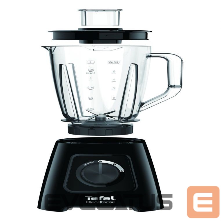 Mikserid ja blenderid TEFAL Blender BL420838 BlendForce Tabletop, 600 W, Jar material Plastic, Jar capacity 1.25 L, Ice crushing, Black